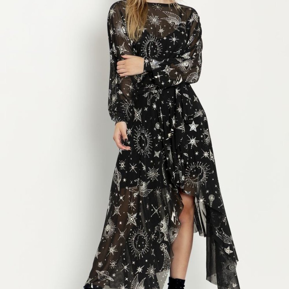 Blackmilk sky diamonds teacher dress size medium